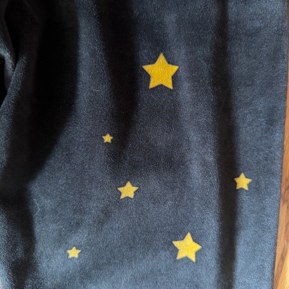 Rare Aviator Nation Velvet Galaxy Leggings with Gold Stars - Picture 4 of 6